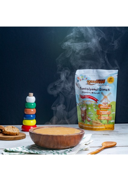 Keçi Sütlü, Keçiboynuzlu Vitamin ve Mineralli Bebek Ekmeği 80 gr - Bebek ve Çocuklara Özel