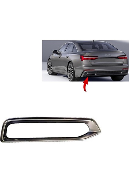 Audi A6 2019-2022 Arka Spoyler Çerçeve Parlak Gri Sol 4K0807811 3q7