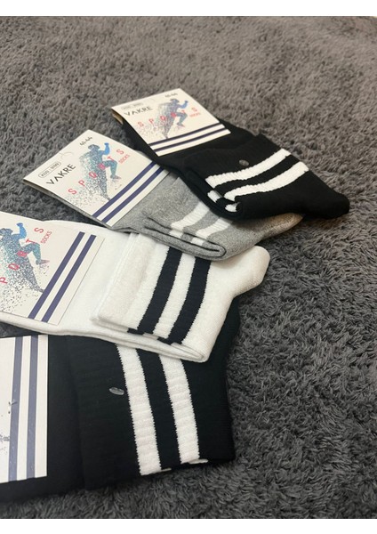 4 Adet Pamuklu Çizgili Kolej Çorap Erkek Karışık fiyatları
