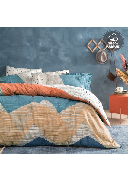 Bedding Aden Tek Kişilik Ranforce Nevresim Seti - Lacivert