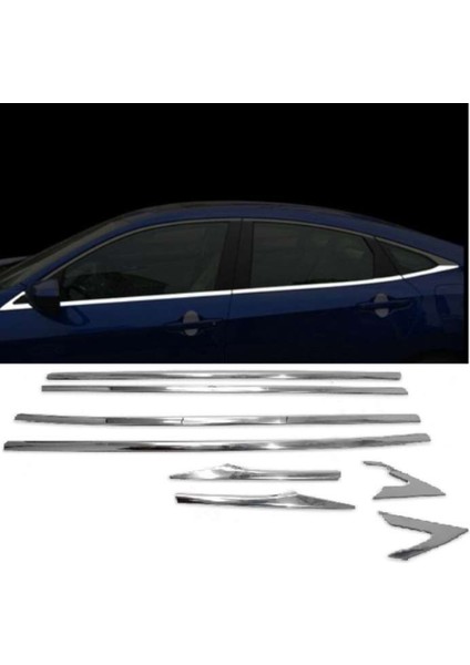 Honda Civic Uyumlu 2016 Sonrası Cam Çıtası Krom