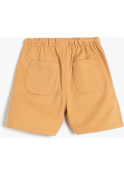 Pamuklu Cep Detaylı Beli Bağlamalı Basic Şort fiyatları