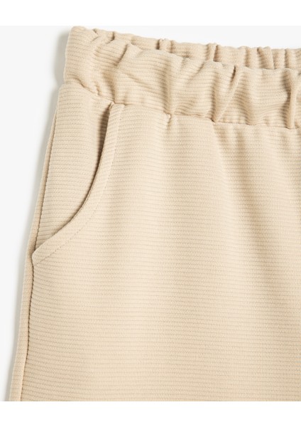 Basic Beli Bağcıklı Cepli Şort