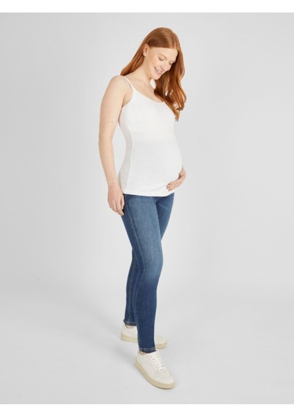 Beyaz Hamile & Lohusa Askılı Pamuklu Kumaş Atlet fiyatları