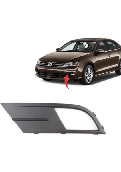 Jetta 2015 Sonrası Tampon Sis Kapağı Sisli Sol 5C6853665E