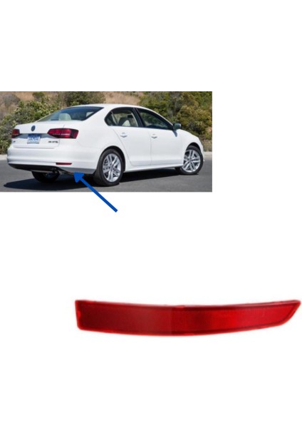 Jetta 2015-2018 Reflektor Arka Tampon Sag 5C6945106B