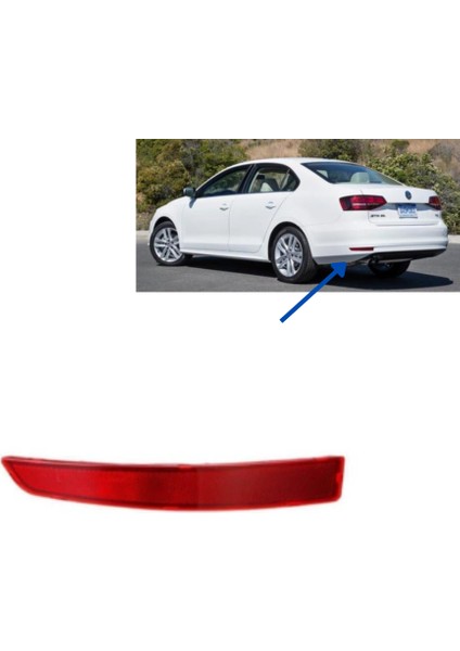 Jetta 2015-2018 Reflektor Arka Tampon Sol 5C6945105B