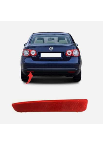 Jetta 2006-2010 Reflektor Arka Tampon Sol 1K5945105