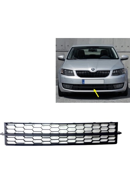 Skoda Octavıa 2013-2017 Ön Tampon Orta Izgara 5E0853677