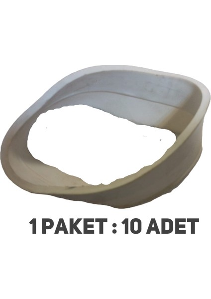 Kombi Baca Contası Q 100 mm Beyaz (Dış Baca )Için Paket 10 Lu