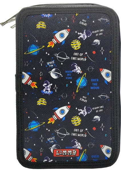 Xl Jumbo Model Astronot Kalem Kutusu Organizer Kalemkutu 3 Bölmeli Kalemlik Siyah modelleri