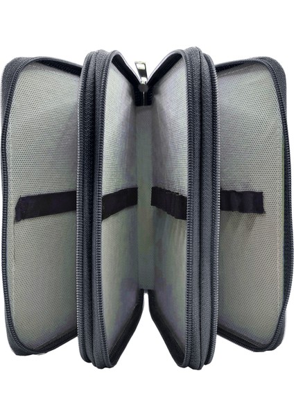 Xl Jumbo Model Astronot Kalem Kutusu Organizer Kalemkutu 3 Bölmeli Kalemlik Siyah indirimleri