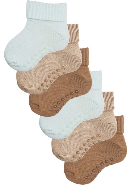 Bebek Kaydırmaz Taban 6 Lı Renkli Soket Çorap ONL-02663