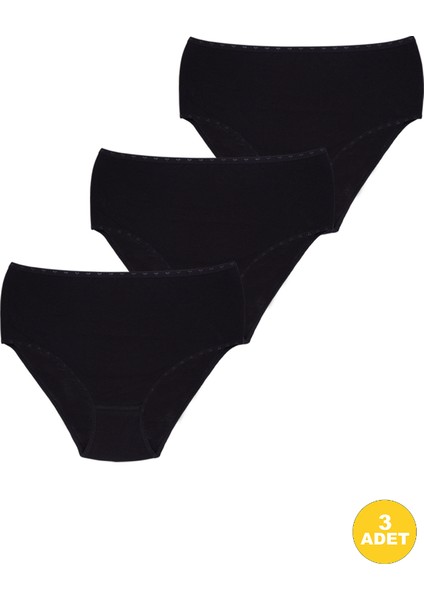 Kadın Ribana Yüksek Bel Büyük Beden Külot 3'lü Paket modelleri