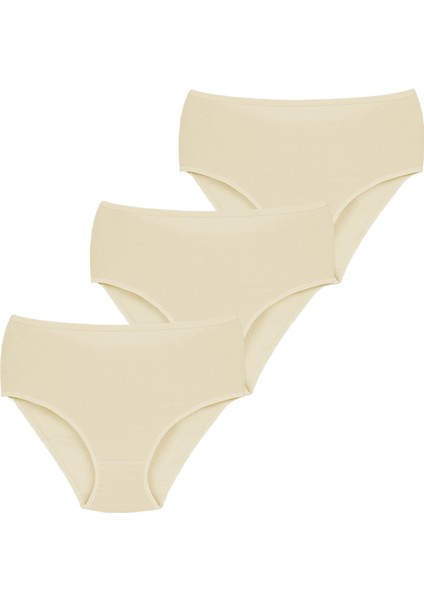 Kadın Ribana Yüksek Bel Büyük Beden Külot 3'lü Paket fırsatları