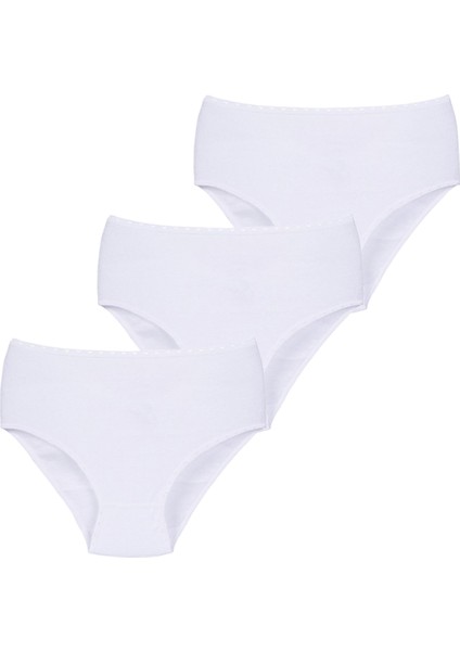 Kadın Ribana Yüksek Bel Büyük Beden Külot 3'lü Paket modelleri