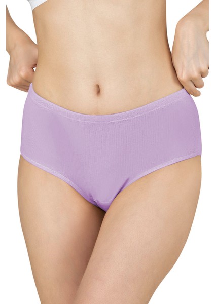 Kadın Ribana Yüksek Bel Büyük Beden Külot 3'lü Paket