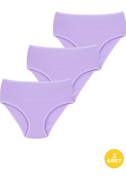 Kadın Ribana Yüksek Bel Büyük Beden Külot 3'lü Paket modelleri