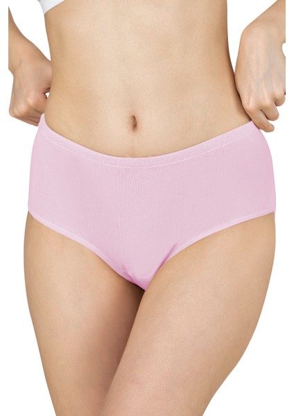 Kadın Ribana Yüksek Bel Büyük Beden Külot 3'lü Paket