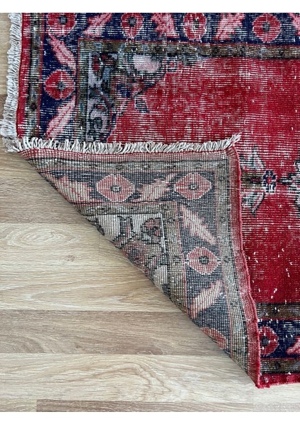 88 x 336 cm Antika Yolluk, Vintage Uzun Koridor Halısı, Kırmızı El Dokuma Anadolu Yolluk indirimleri