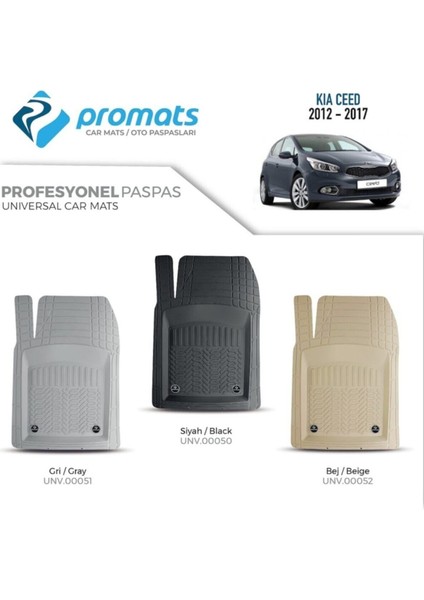 Kia Ceed 2012-2017 Oto Paspas Profesyonel 4d (Bej)