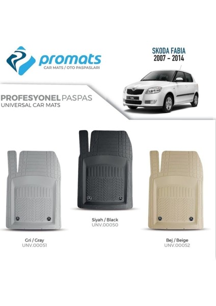 Skoda Fabia 2007-2014 Oto Paspas Profesyonel 4d (Bej)