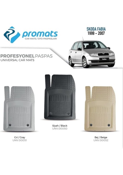 Skoda Fabia 1999-2007 Oto Paspas Profesyonel 4d (Bej)