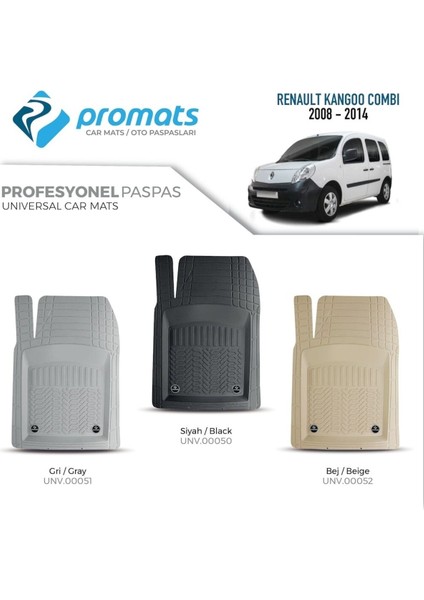 Renault Kangoo Combi 2008-2014 Oto Paspas Profesyonel 4d (Bej)