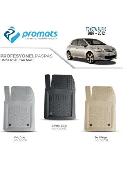 Toyota Auris 2007-2012 Paspas Profesyonel 4d (Gri)