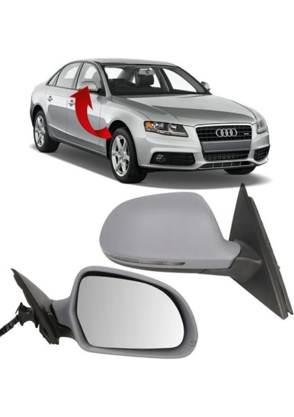 Audi A4 2008-2012 Sağ Ayna Komple Elektrikli Isıtmalı 6 Pin 8K1857410E