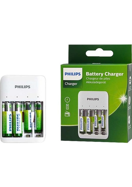 Phılıps SCB4013NB/00 4lü 2 Adet x Aaa 700 Mah + 2 Adet x Aa 1300 Mah Piller Dahil - Pil Şarj Cihazı