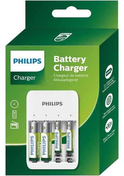 Phılıps SCB4013NB/00 4lü 2 Adet x Aaa 700 Mah + 2 Adet x Aa 1300 Mah Piller Dahil - Pil Şarj Cihazı fırsatları