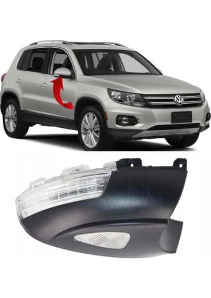 Tiguan 2008-2015 Sağ Ayna Sinyali Cevre Aydınlatmalı 5N0949102C