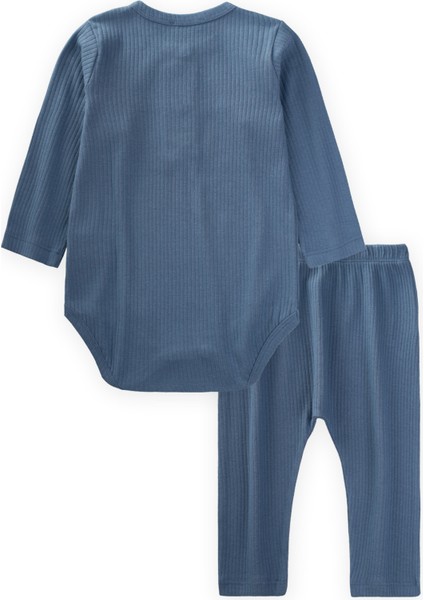 Fitilli Basic Zıbın Takım Indigo Mavi