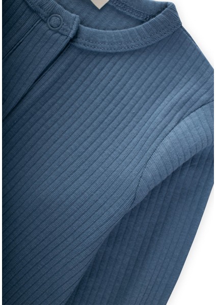 Fitilli Basic Zıbın Takım Indigo Mavi