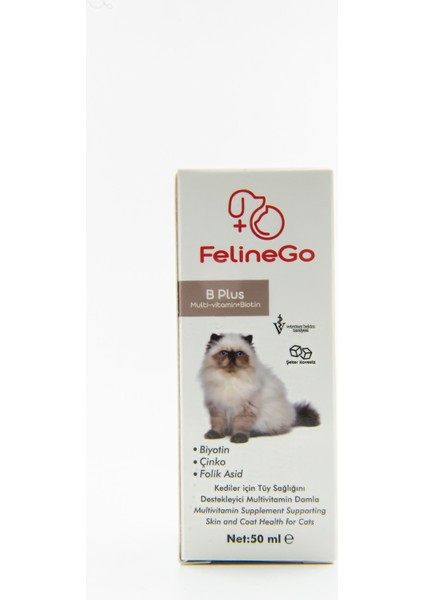 Kediler İçin Plus B Damla 50ml Tüy Dökülmesini Engelleyici Biotinli Tüy Sağlığı Damlası