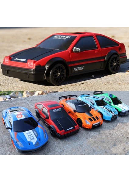 2.4g Yüksek Hızlı Sürüklenme Uzaktan Kumandalı Araba 4WD Oyuncak Uzaktan Kumanda AE86 Modeli Gtr Araba Rc Yarış Oyuncak Çocuk Noel Si (Yurt Dışından)