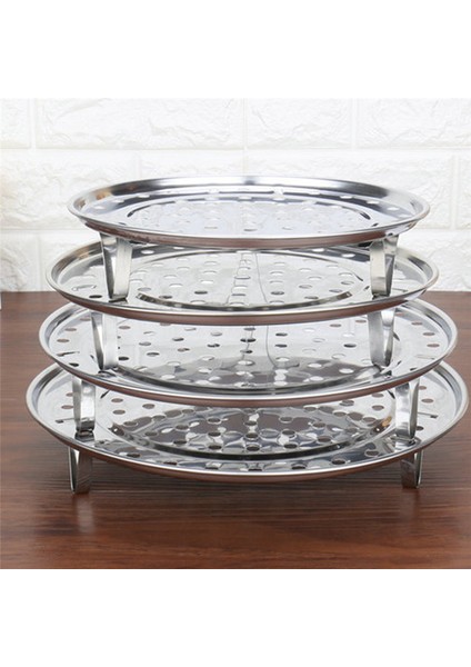 24CM Tarzı Çelik Yuvarlak Buhar Tepsisi cm Kolay Taşıma Üç Ayak Buharlı Mantı Tepsisi Mutfak Eşyaları Pişirme Araçları (Yurt Dışından)