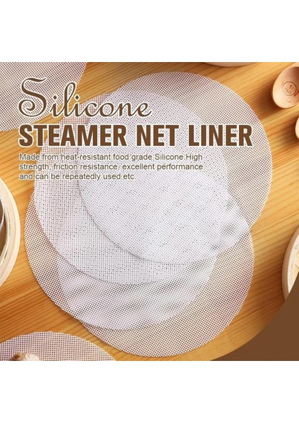 5 Adet 48CM Tarzı cm Yuvarlak Yapışmaz Silikon Buharlığa Mat Yeniden Kullanılabilir Beyaz Dim Sum Kağıdı Ev Restoran Buharlıklar Mat Mutfak Pişirme Araçları (Yurt Dışından) fiyatları