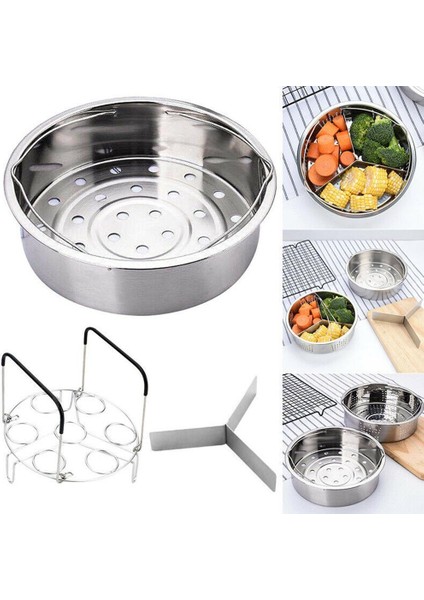 C Stili Çelik Buhar Sepeti Yumurta Buharlayıcı Anlık Tepsi Rafı Yemek Pişirme Tencere Mutfak Araçları Seti Aksesuarları R9P4 (Yurt Dışından) fiyatları