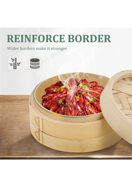 13X13X9CM Stili Mutfak Bambu Buharlı Pişirici Premium Bambu Buharlı Pişirici Dayanıklı Bambu Buharlı Pişirici Asya Yemek Tutkunu Deniz Ürünleri Tutkunu Için (Yurt Dışından) modelleri