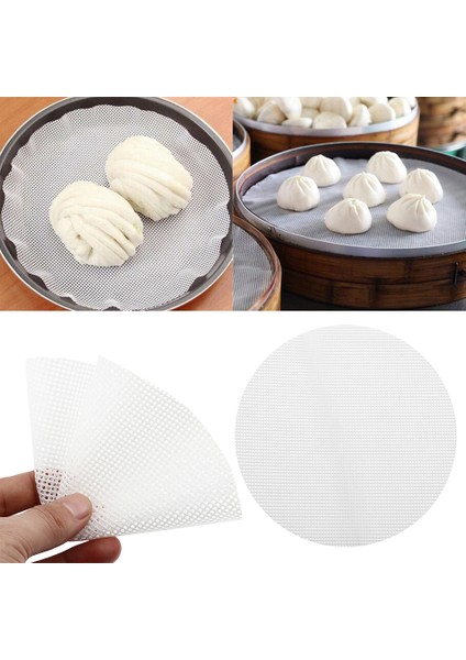 32CM Tarzı Yapışmaz Silikon Buharlı Tabaka Beyaz Dim Sum Kağıdı Restoran Mutfak Altı Buharlı Mat Çevre Dostu Mutfak Pişirme Araçları Sıcak (Yurt Dışından) modelleri