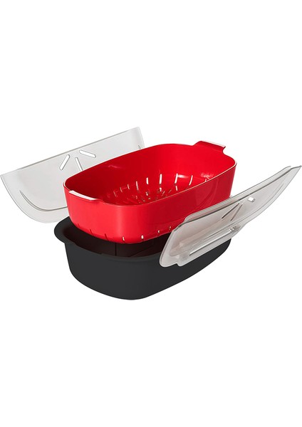 Siyah Stil Gıda Sınıfı Pp Buhar Tabağı Mikrodalga Fırın Buharlı Sepeti Balık Et Sebzeler Gıda Buharlı Mutfak Tenceresi Vaporera Cocina (Yurt Dışından)