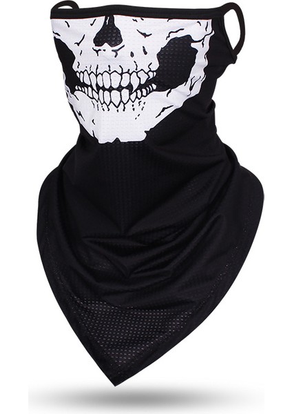 Çok Işlevli Eşarp Kafatası Yüz Maskesi Bisiklet Bandanası Kulak Askıları Yüz Balaclava Örtüsü 3D Baskı Güneş Kremi Rüzgar Geçirmez Boyunluk (Yurt Dışından)