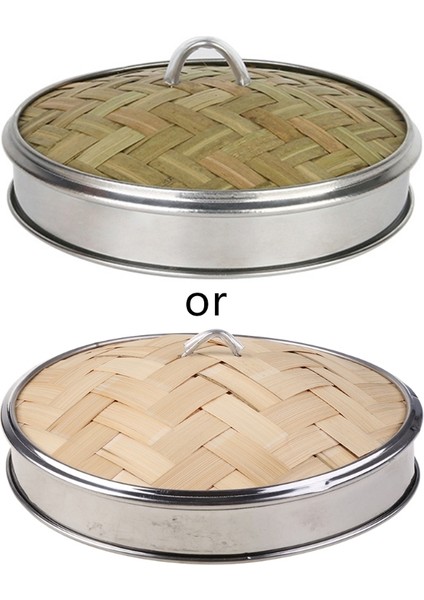 5.5 Kapak Stili Bambu Yemek Buharı ile Paslanmaz Çelik Kaplamalı Mutfak Dumplings Sepeti (Yurt Dışından)