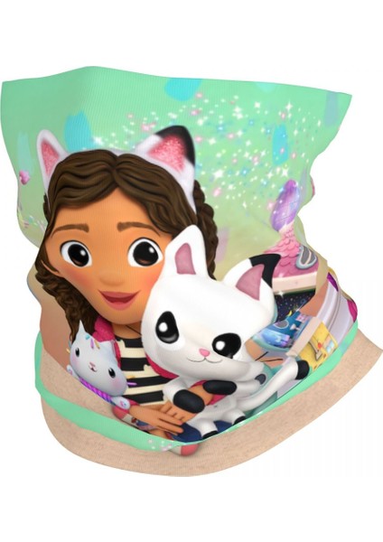 Gabbys Dollhouse Gabby Cats Bandana Boyunluk Yürüyüş Koşu Erkekler Kadınlar Sarma Atkı Cakey Kedi Balaclava Isıtıcı (Yurt Dışından)