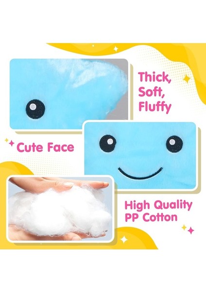 Yaratıcı Twinkle Yıldız Parlayan LED Gece Lambası Peluş Yastıklar Doldurulmuş Oyuncaklar Bebekler Kızlar Için Doğum Günü Sevgililer Hediyeleri Mavi） (Yurt Dışından) modelleri