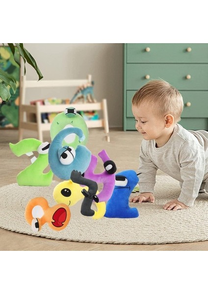 Sayı Peluş Oyuncaklar - Shape Lore Peluş Bebek - Erkek ve Kız Çocuklar Için Ilk Eğitim Alfabe Peluş - Erkek ve Kız Çocuklar Için Temel Hediyeler 8 (Yurt Dışından)