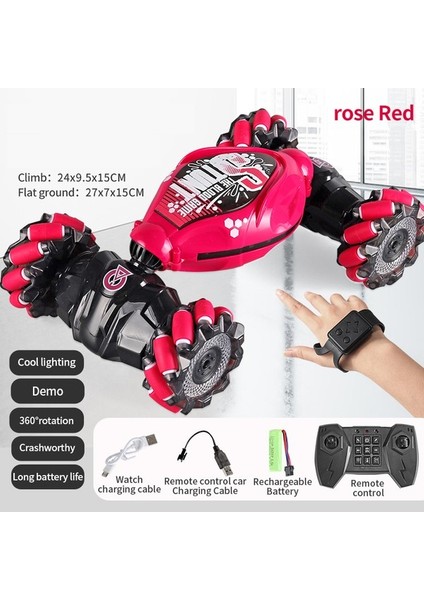 4WD Uzaktan Kumanda Araba El Kontrolü Dublör Hareket Sensörü Rotasyon Drift Off-Road Araç 2.4g Izle Uzaktan Kumanda Off-Road Elektrikli Oyuncak (Yurt Dışından)
