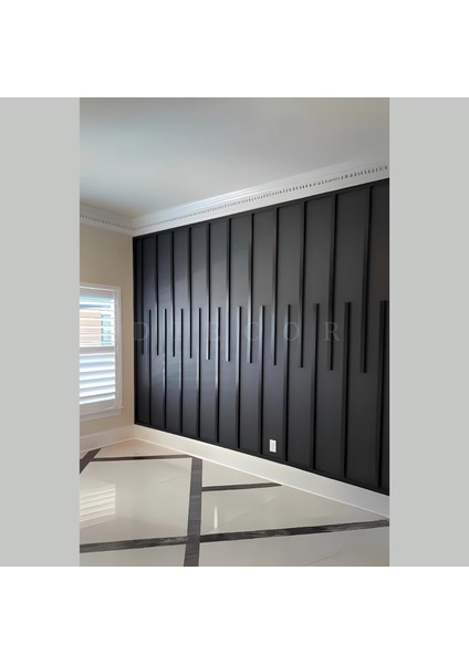 Dekoratif Boyanabilir Montaja Hazır 4cm Modern Duvar Çıtası Piyano Tasarımı